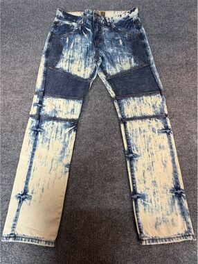 Grindhouse Denim Distressed Biker Style Jeans Size 32x30